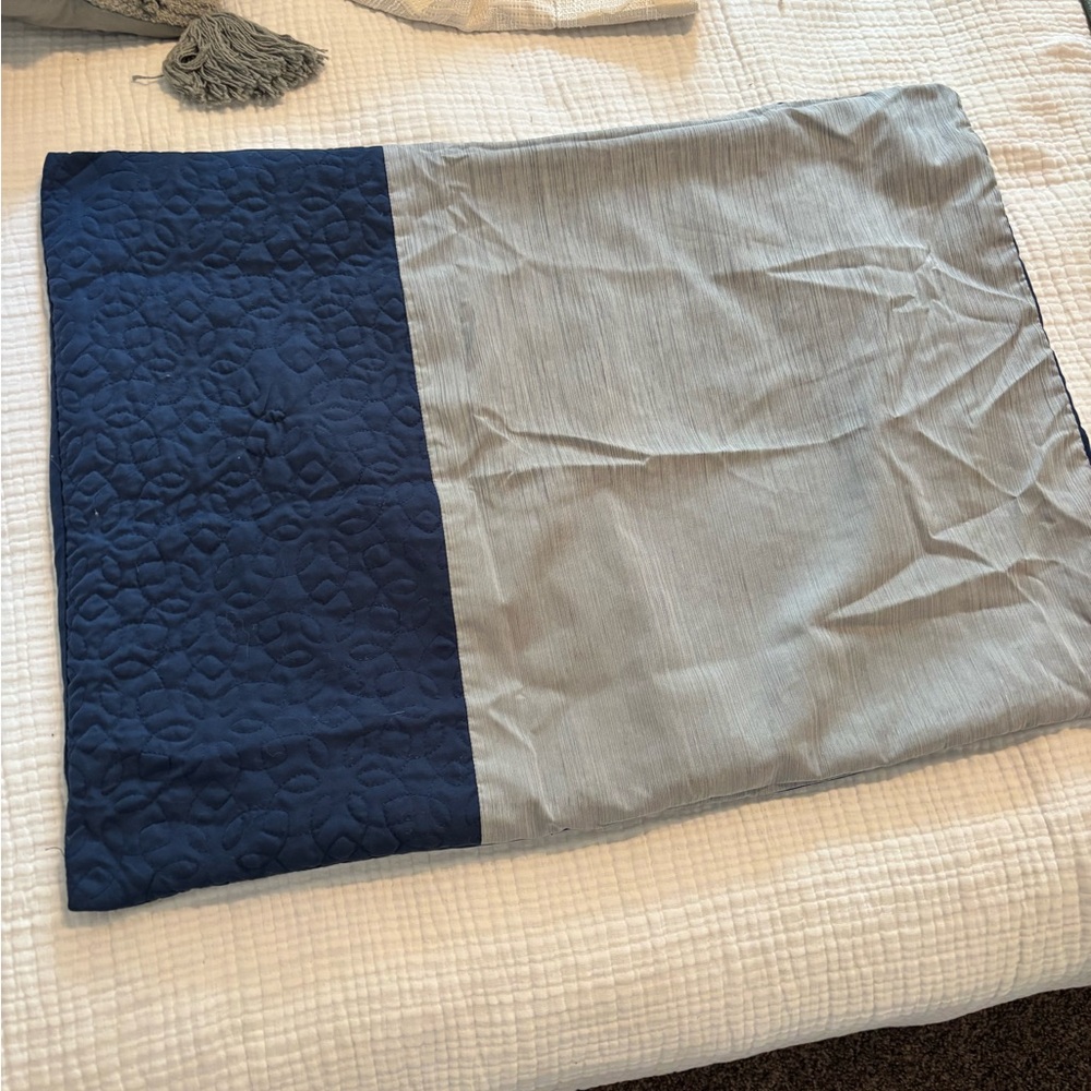 Elegant Blue and Gray Pillowcase